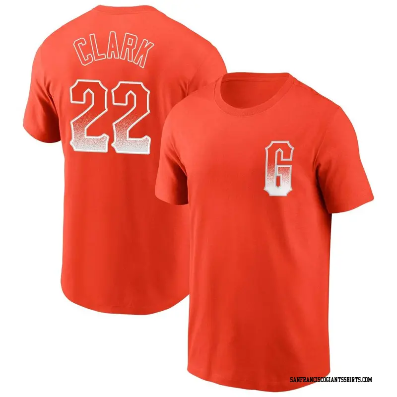 Men's San Francisco Giants ＃22 Will Clark Orange City Connect Name & Number T-Shirt