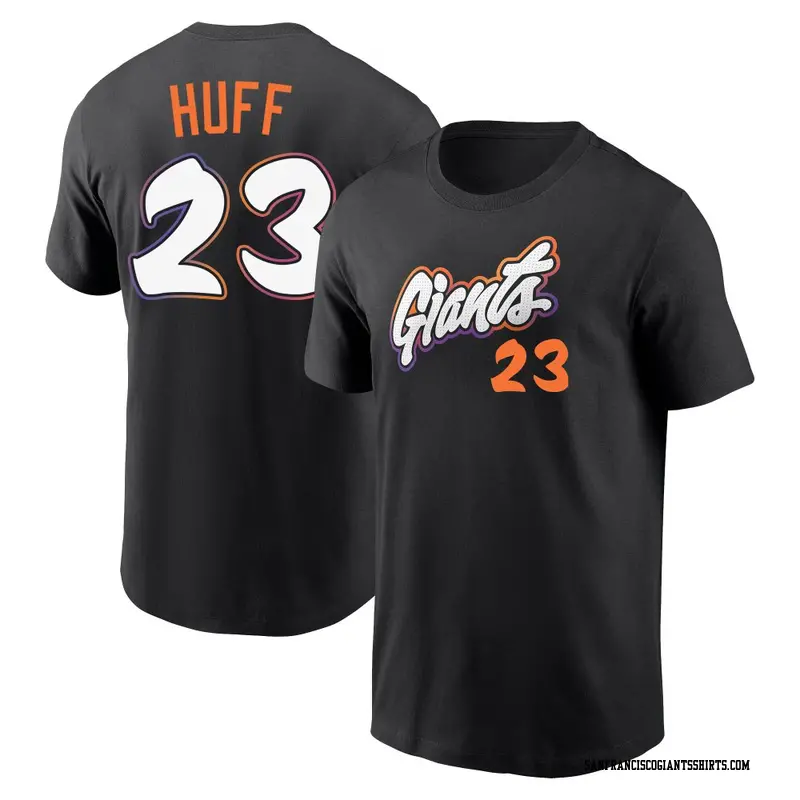Men's San Francisco Giants ＃23 Sam Huff Black 2025 City Connect Fuse Name & Number T-Shirt