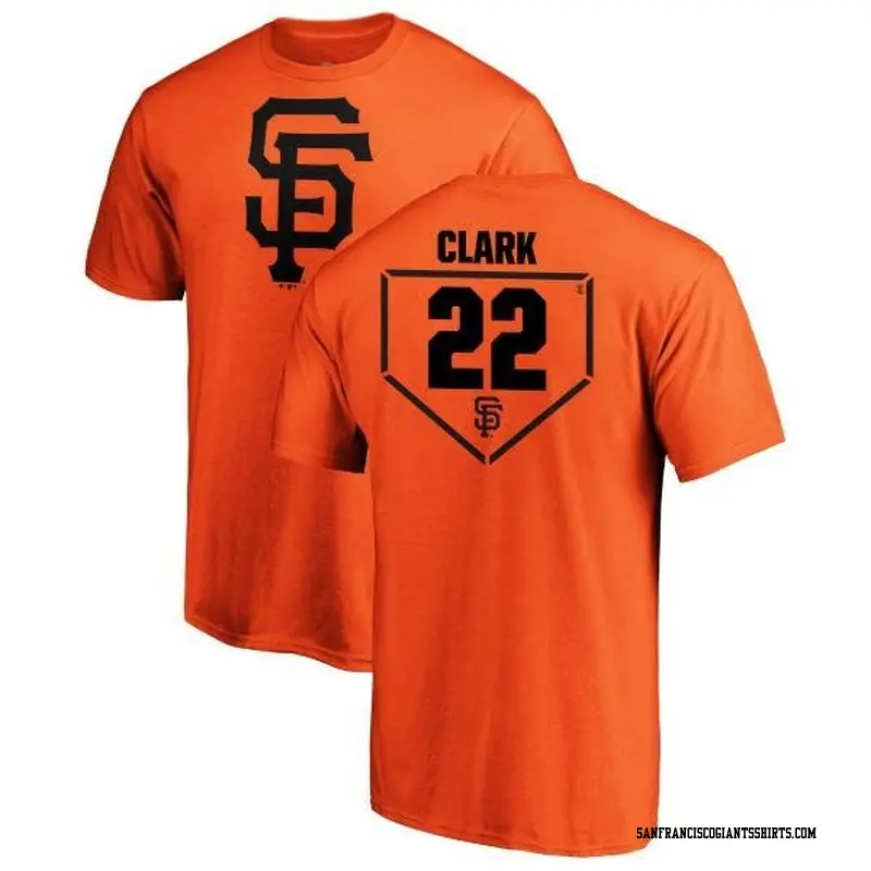 Youth San Francisco Giants ＃22 Will Clark Orange Branded RBI T-Shirt